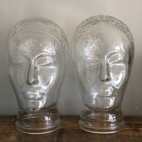 Vintage Glass Display Head